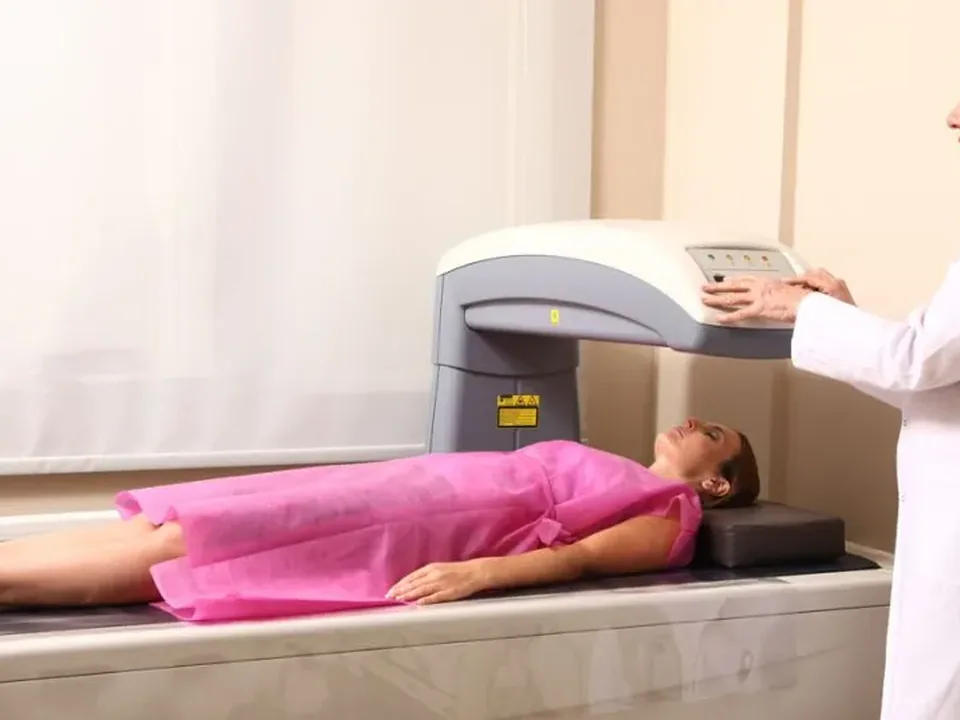 DEXA bone-density scanner used for a bone health and fracture risk assessment